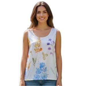 Noracora NWT Cottage Core Floral Tank Soft Romantic Pastel Tones Womens Size Med